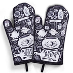 Set of 2 Kitchen Witch Oven Mitt | Pot Holders Hanging Oven Gloves Set by The Bullish Store