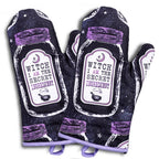 Set of 2 "Witch, I AM The Secret Ingredient" Oven Mitt | Pot Holders Hanging Oven Gloves Set by The Bullish Store