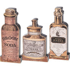 Set of 3 Potions Chunky Sitter Set | Vintage Wooden Bottle Shape Sitter by The Bullish Store