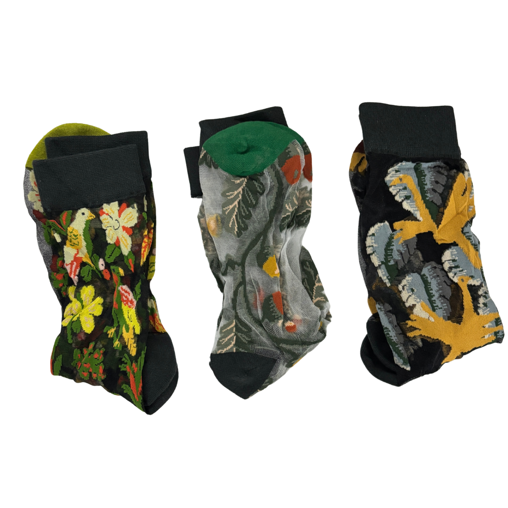 Sheer Plant Lover Socks in 5 Nature-Inspired Styles [Fits Size 5-9]