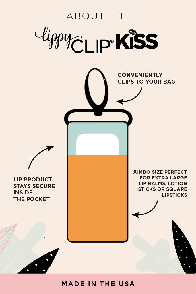 Blue Chinoiserie LippyClip KISS for larger lip balms, essential oil rollers, etc.