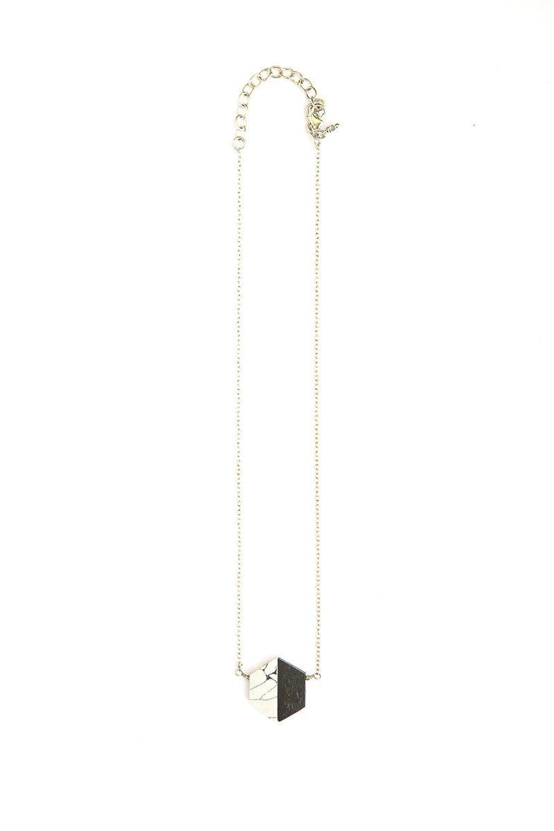 Balanced Geometry Necklace - Black by Fair Anita