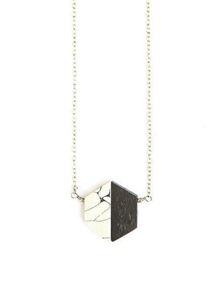 Balanced Geometry Necklace - Black by Fair Anita