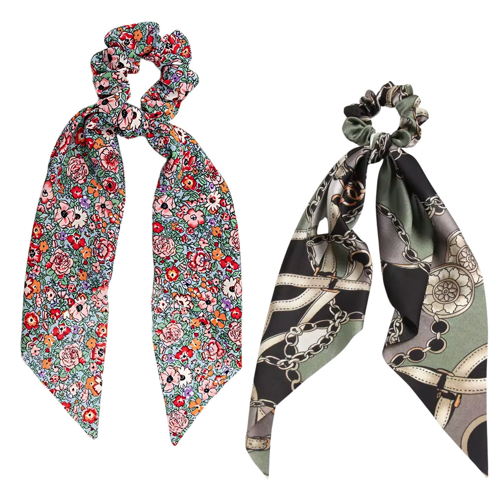 Silky Scarf Pony Holder (13 Color Options) | Scrunchie Hair Accessories