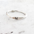 Sterling Silver Initial Stacking Ring
