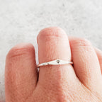 Sterling Silver Initial Stacking Ring