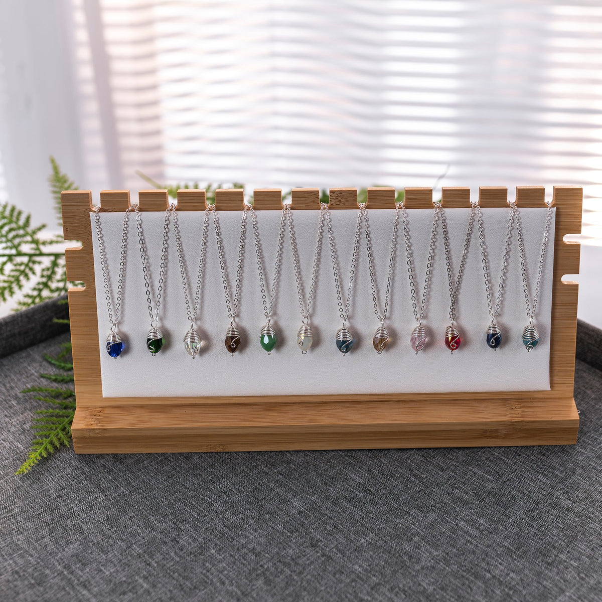 Silver Birthstone necklace