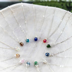 Silver Birthstone necklace