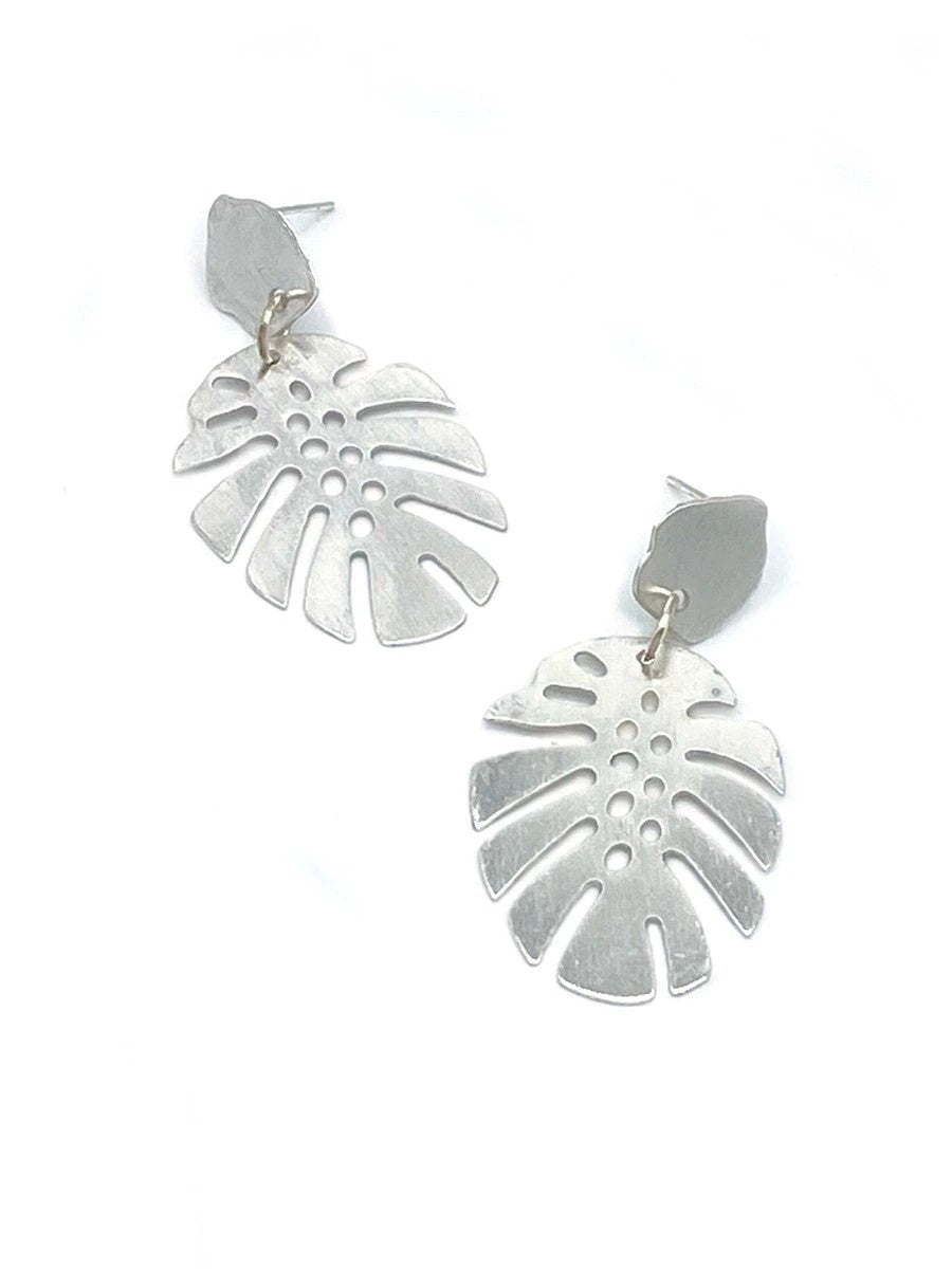 Monstera Studs by Fair Anita