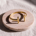 Double T Wrap Around Cuff Bracelet in Brass - Simba