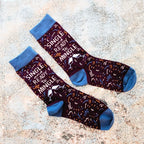 Single and Ready To Mingle Socks | Wine and Confetti Illustration | Gift for Her by The Bullish Store