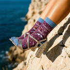 Single and Ready To Mingle Socks | Wine and Confetti Illustration | Gift for Her by The Bullish Store