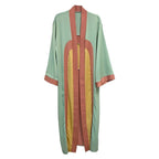 [Size L Remaining] Retro Arch Kimono Big Long Textured Satin Duster [Size L Remaining] by The Bullish Store