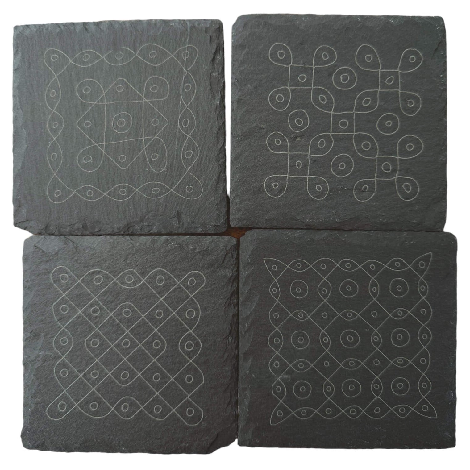 Kolam Slate Coasters
