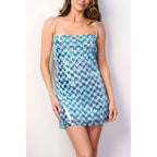 Sleeveless Sequins Mini Party Dress in Blue or Lilac [Sizes SM-L] by The Bullish Store