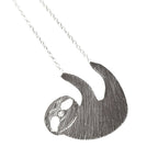 Slothy McSloth Necklace in Silver by The Bullish Store