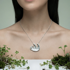 Slothy McSloth Necklace in Silver by The Bullish Store