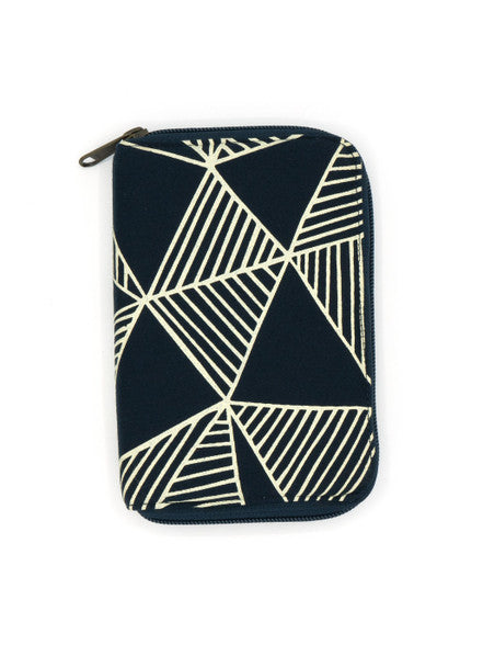Zip Jewelry Travel Organizer - Geometric Navy