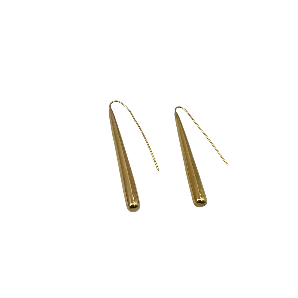 Moja Brass Long Bar Dangle Earrings for Women