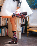 Bride of Frankenstein Shimmer Sheer Crew Sock by Sock Candy