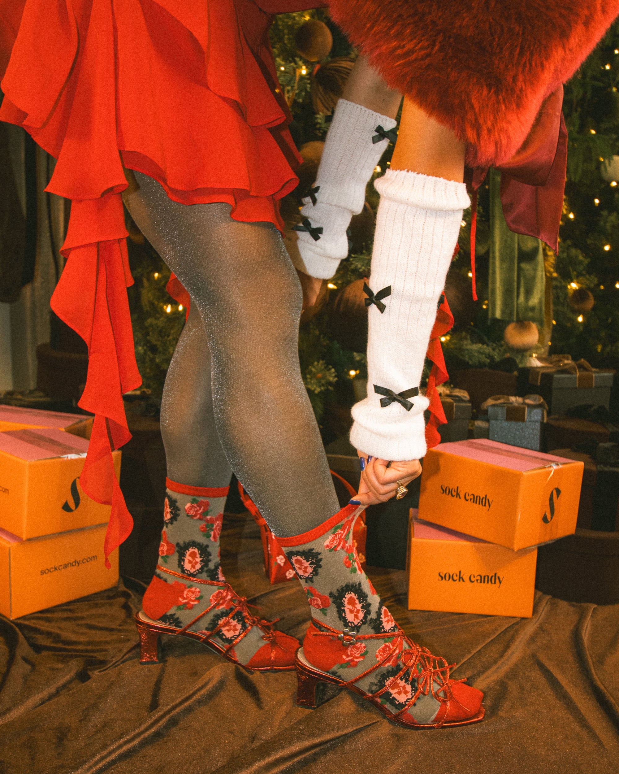 Cameo Rose Sheer Crew Sock