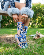 Casper and Trees Sheer Crew Sock by Sock Candy