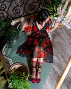 Cocktail Hour Black Sheer Crew Sock by Sock Candy