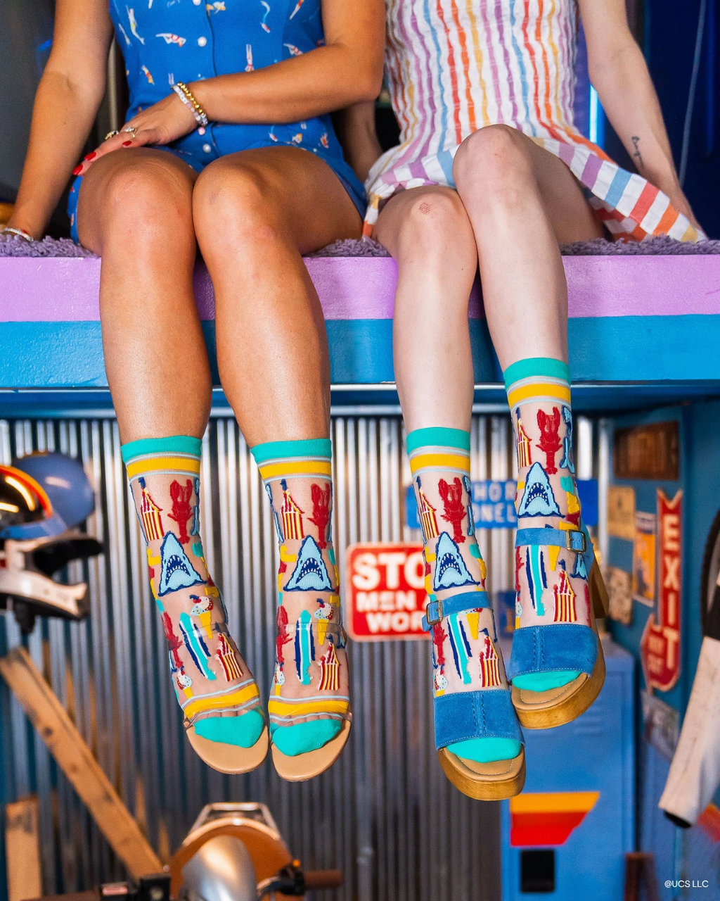 JAWS 50th Anniversary Sheer Crew Sock by Sock Candy