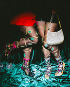 Pearls & Jewels Black Sheer Tights by Sock Candy