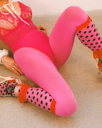 Polka Dot Bow Knee High Sheer Sock by Sock Candy