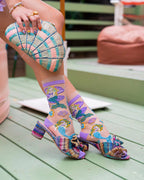 Whimsical Mermaid Ruffle Sheer Crew Sock by Sock Candy