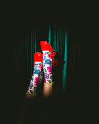 Festive Floral Sheer Crew Sock by Sock Candy