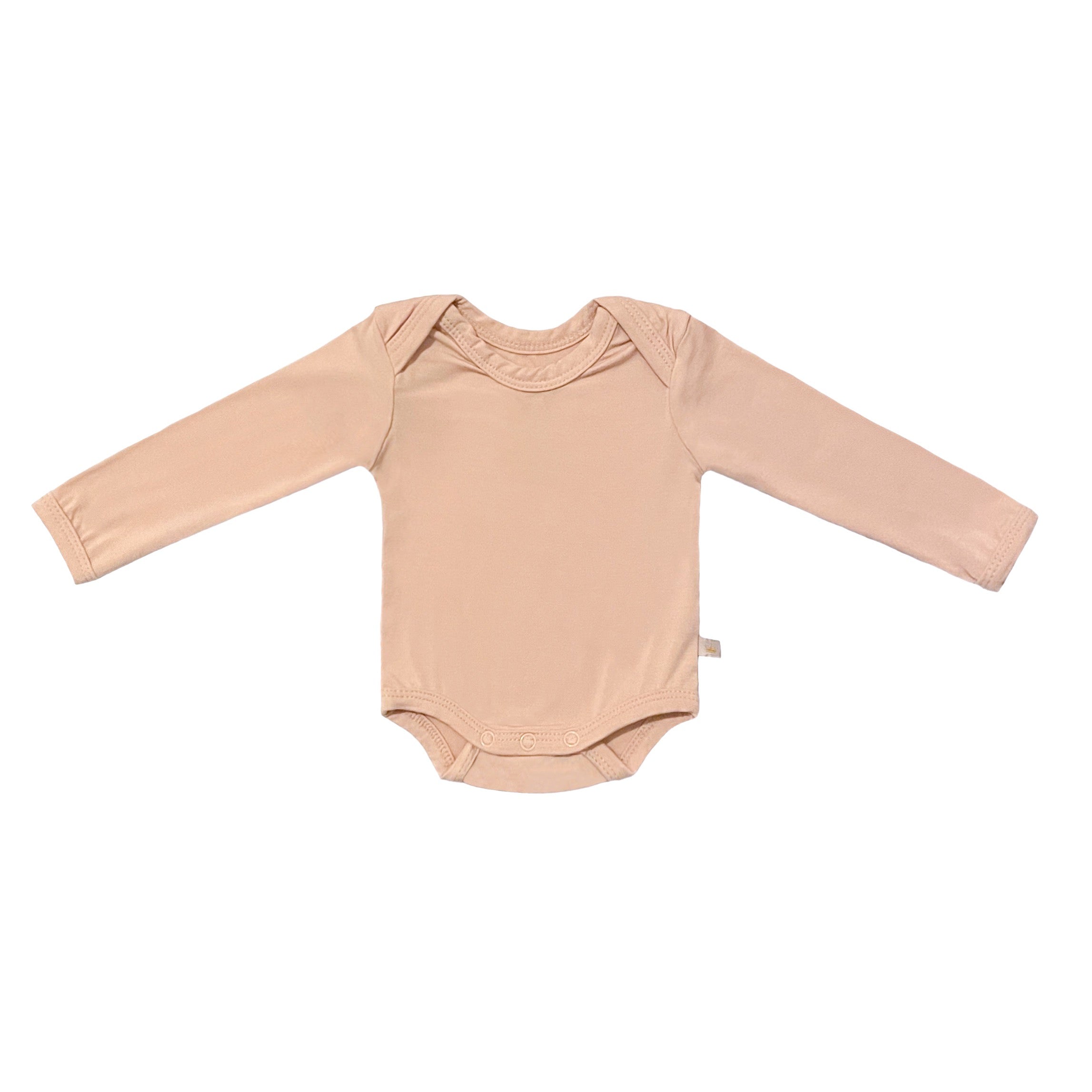 Tan Long Sleeve Solid Bamboo Bodysuit
