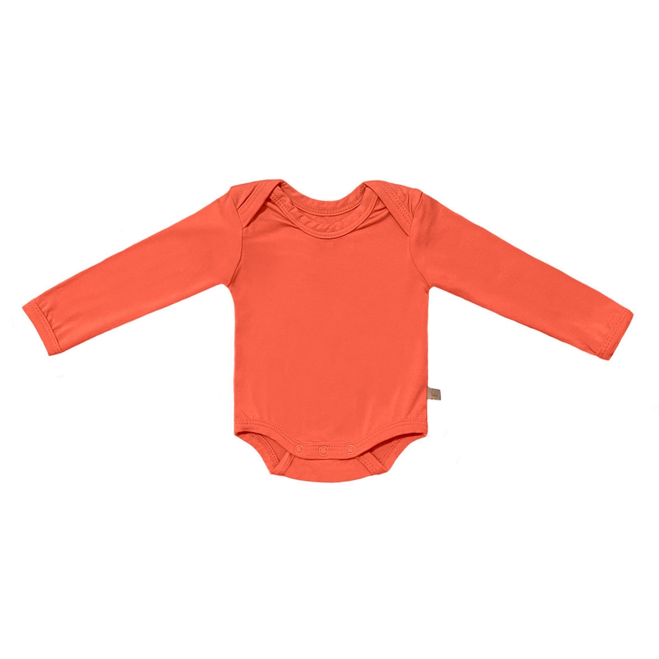 Pumpkin Long Sleeve Solid Bamboo Bodysuit