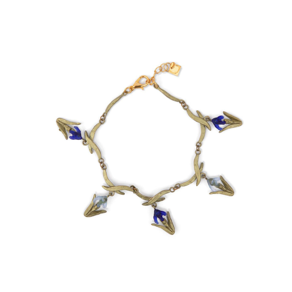 Irises Glass Charm Bracelet