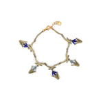 Irises Glass Charm Bracelet