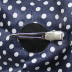 Sourpuss Navy Blue White Polka Dot Rose Hair Clip | Retro Pin-Up Rockabilly Hair Accessory by The Bullish Store