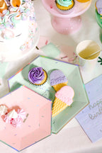 Sprinkles - Pastel Happy Birthday Large Paper Plates (Multi-Color Pack, 18 count) by Harlow & Grey
