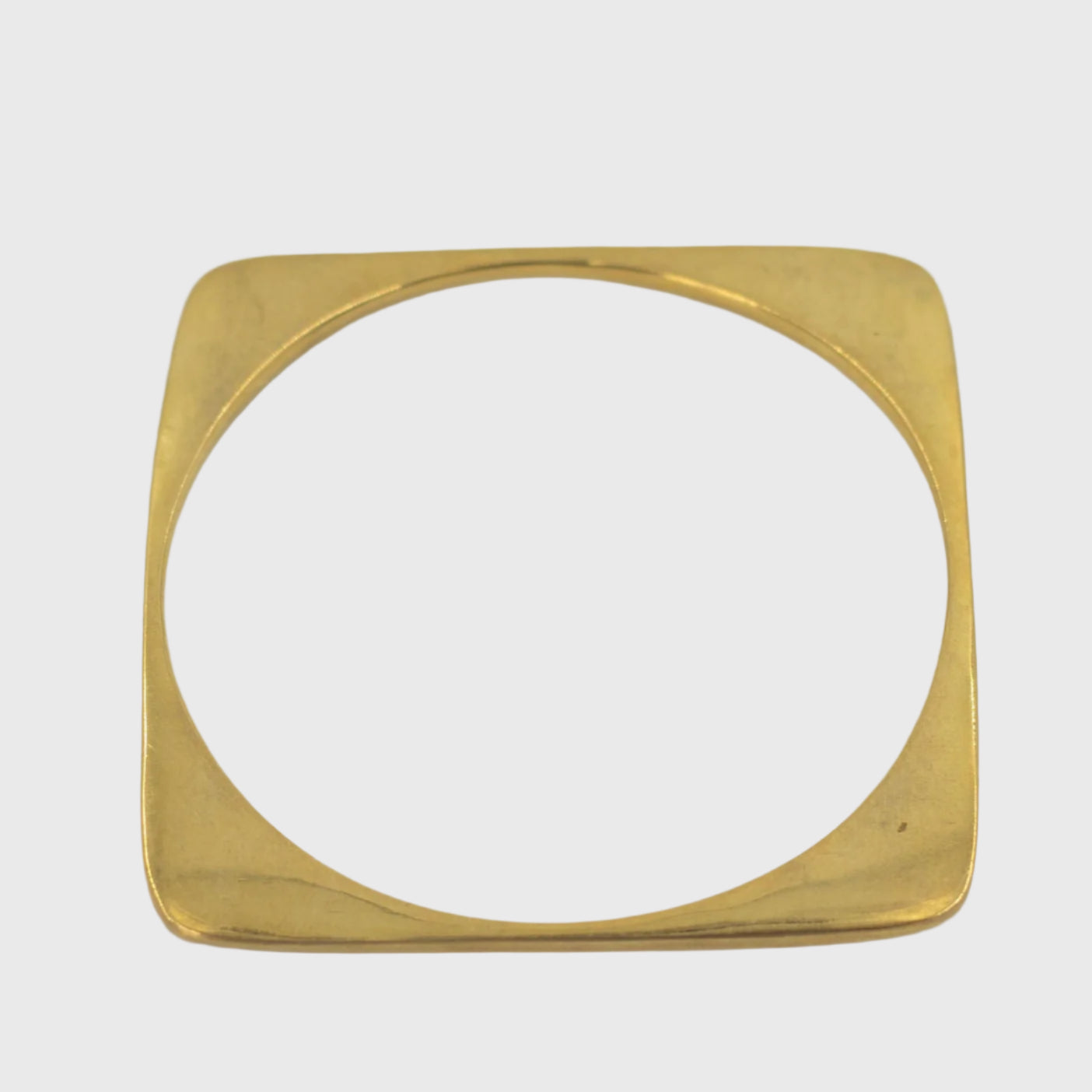Smooth Brass Square Bracelet – Leo Unisex Handmade Bangle