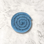 Small Upcycled Denim Spiral Spiced Trivet by Upavim Crafts