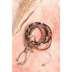 Stackable Bead and Woven Cord Bracelet | Cute & Trendy Adjustable Stacked Fashion Jewelry