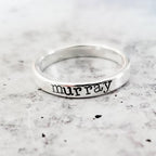 Stackable Silver Name Ring
