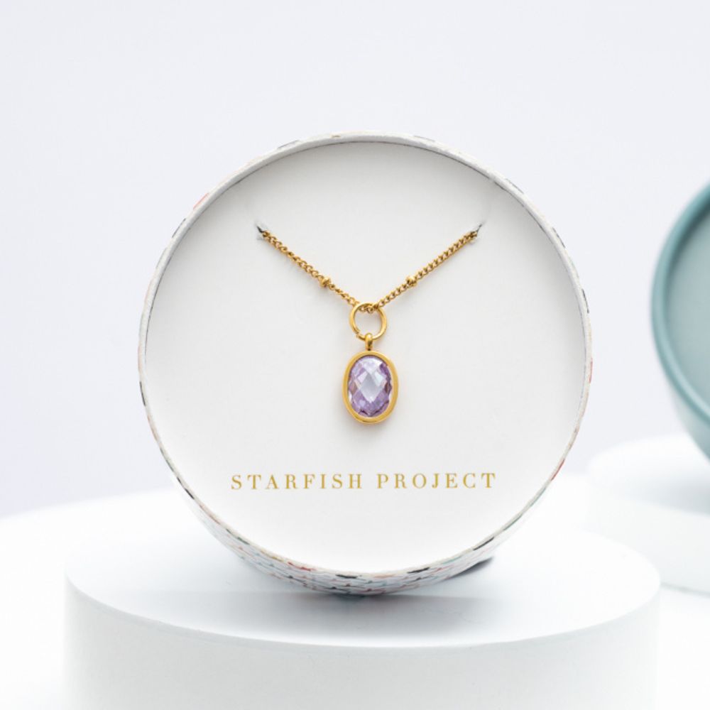 Birthstone Crystal Pendant Necklace
