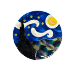 Starry Night Van Gogh Inspired Acetate Large Format Pin Brooch