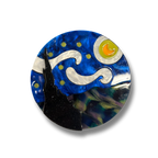 Starry Night Van Gogh Inspired Acetate Large Format Pin Brooch
