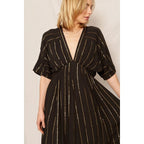Striped Sequin Midi Dress [Sizes Small and Medium Only] by The Bullish Store