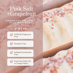 Pink Salt + Grapefruit Cleansing Bar Handmade Tallow and Goat Milk Soap Bar by Pretty farm girl