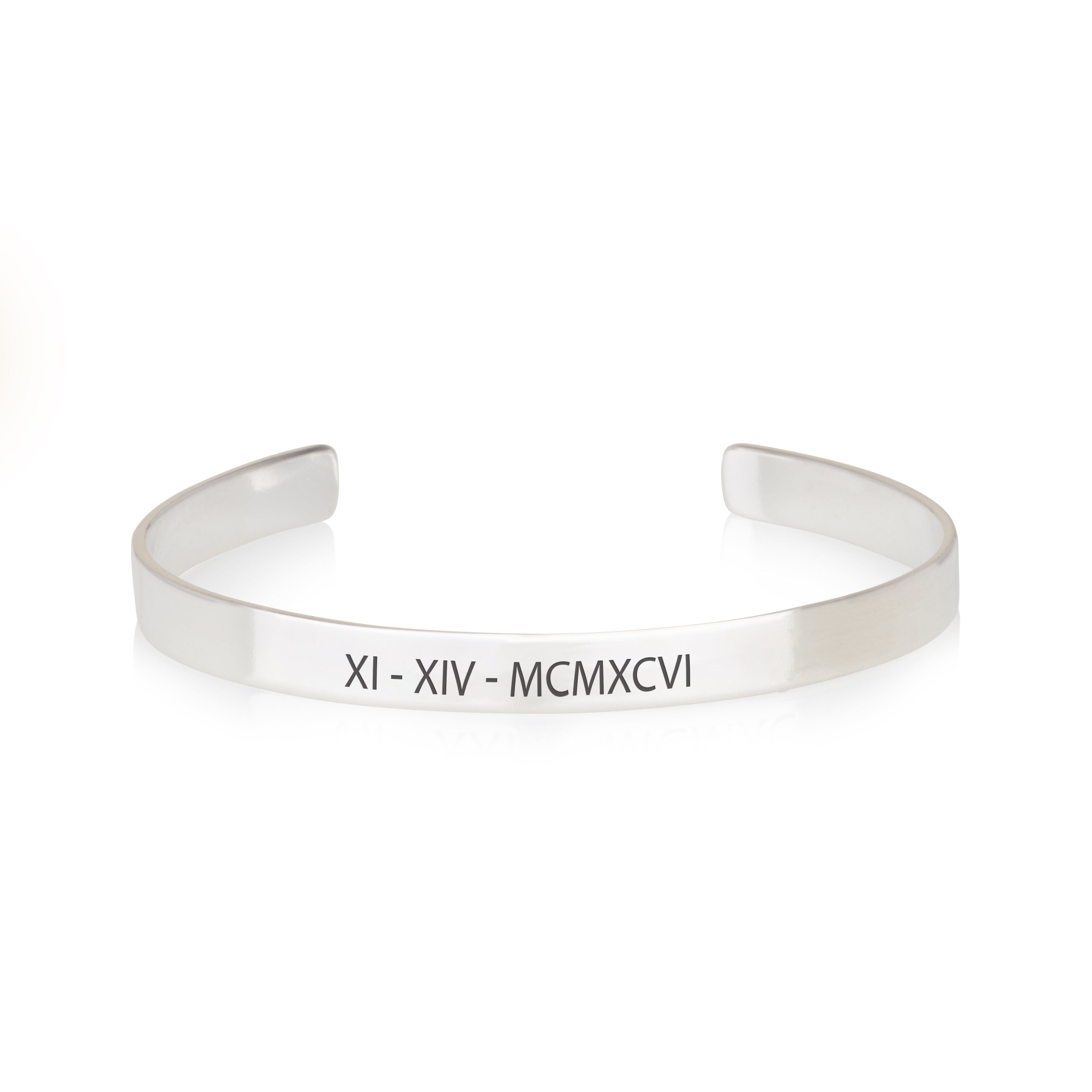 Custom Roman Numeral Cuff Bracelet
