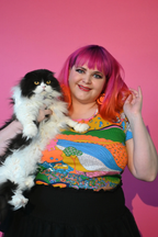 Landscape Tulip Sleeve Tee in Rainbow Farm by Blue Platypus Clothing
