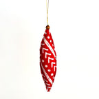 Red Finial Shaped Ornaments - Set of 4